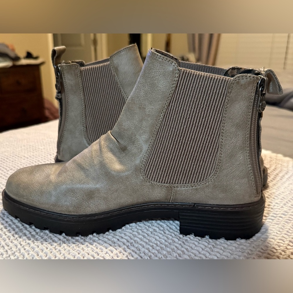 Blowfish Taupe Ankle Booties